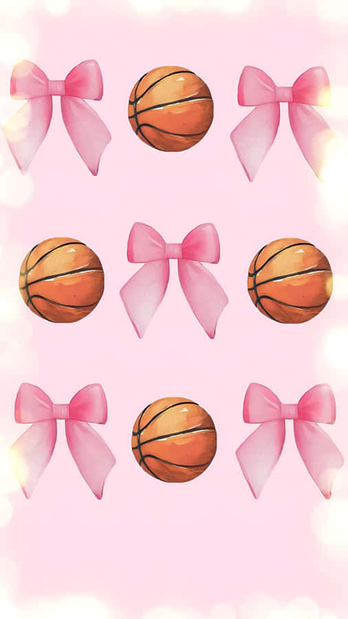 Preppy Basketball Pattern Wallpaper
