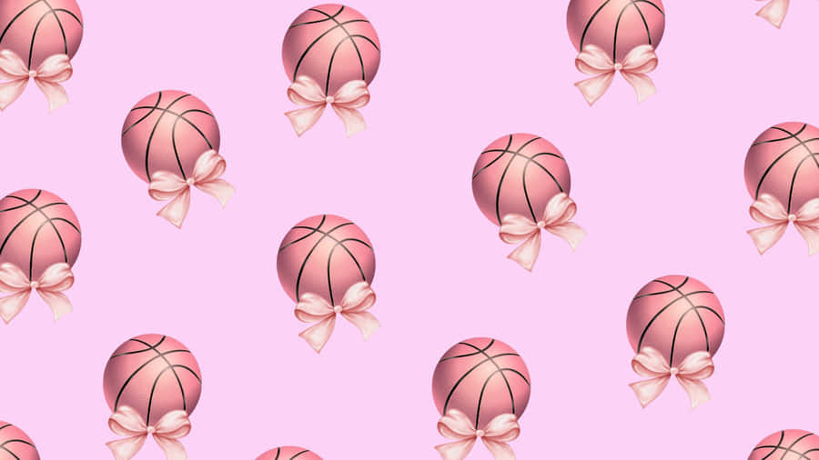 Preppy Basketball Pattern Wallpaper