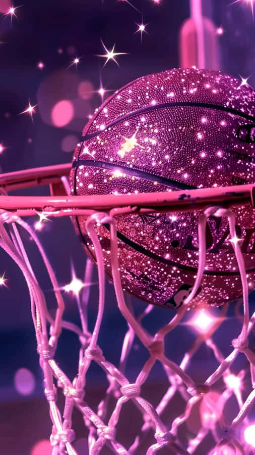 Preppy Basketball Sparkle Shot Wallpaper