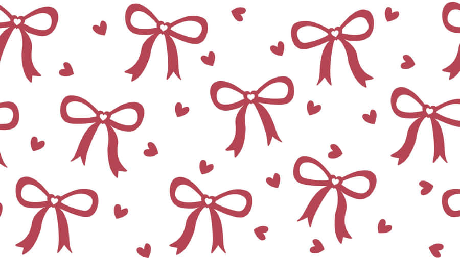 Preppy Bow Pattern Wallpaper