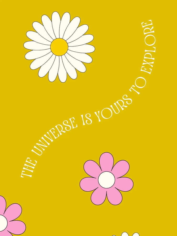 Preppy Floral Universe Explore Aesthetic Wallpaper