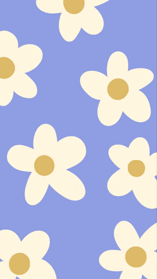 Preppy Flower Pattern Background Wallpaper