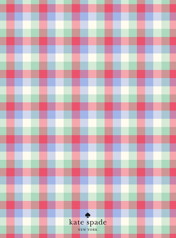 Preppy Kate Spade Plaid Pattern Wallpaper