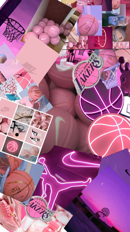 Preppy Pink Basketball Vibes Wallpaper