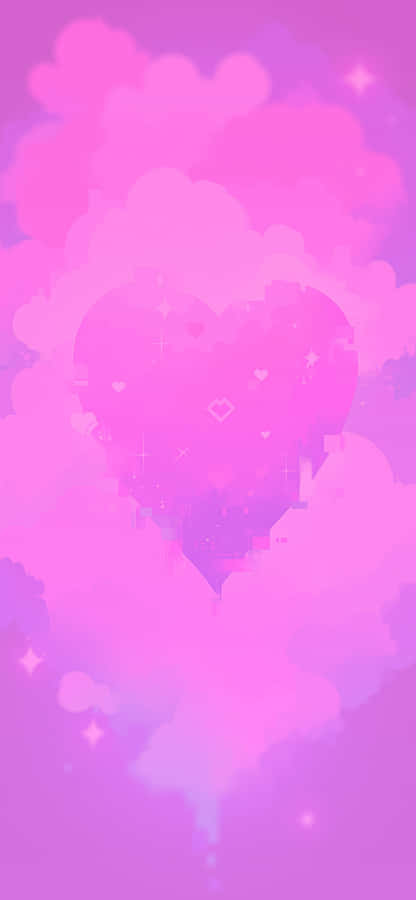 Preppy Pink Heart Background Wallpaper