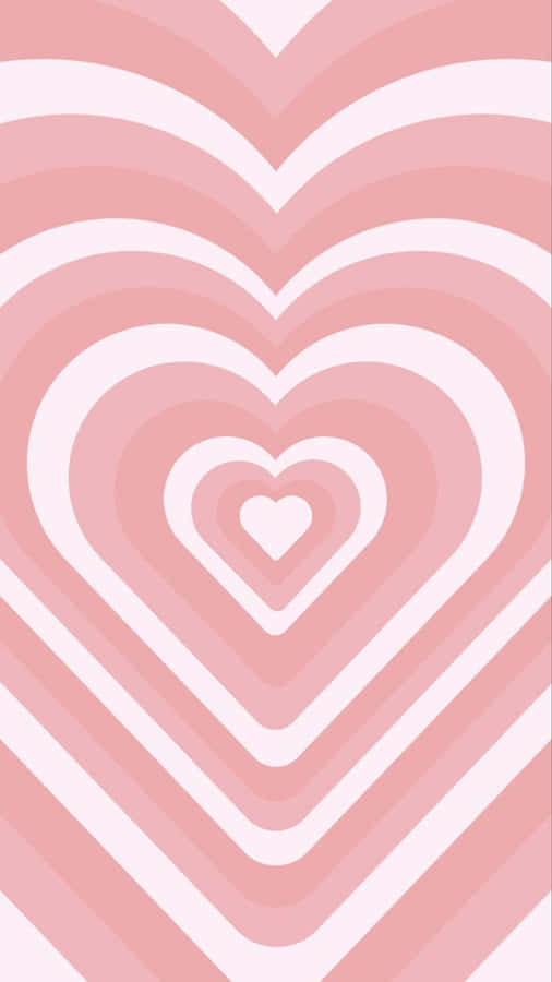 Preppy Pink Heart Pattern Wallpaper