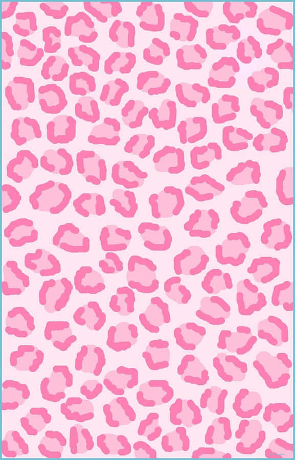 Preppy Pink Leopard Printi Pad Background Wallpaper