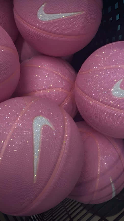 Preppy Pink Nike Basketballs Wallpaper