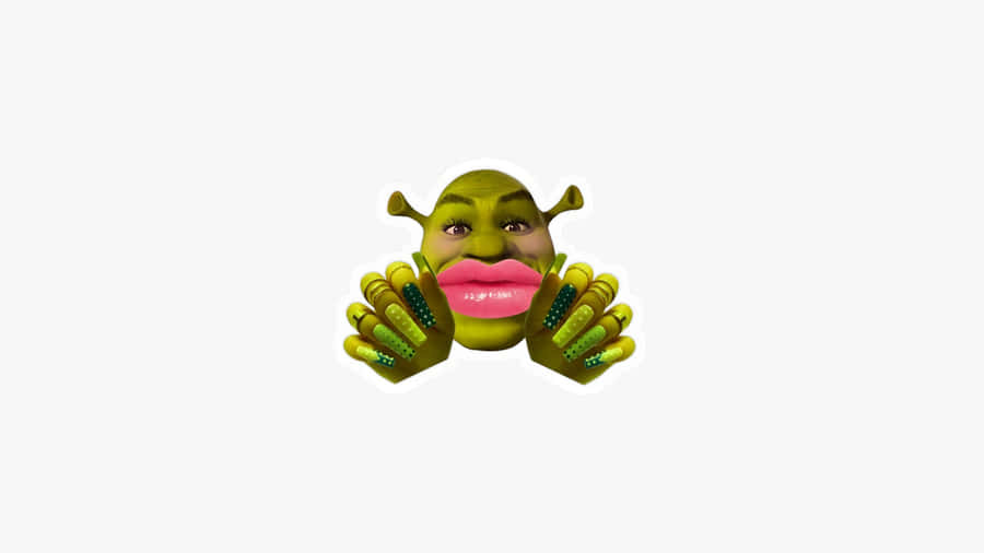 Preppy Shrek Meme Face Wallpaper