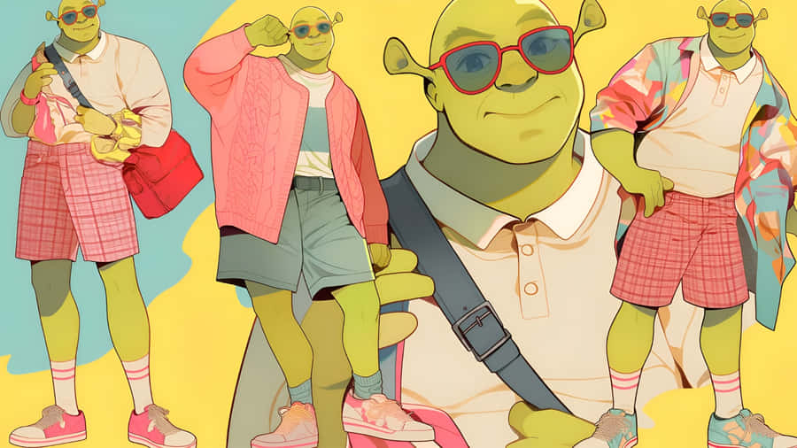 Preppy Shrek Style Wallpaper
