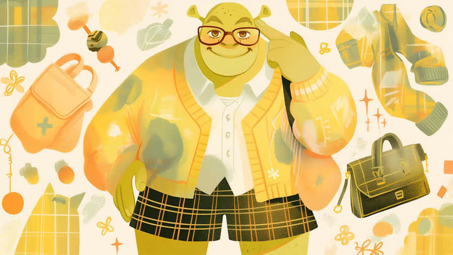Preppy Shrek Style Wallpaper