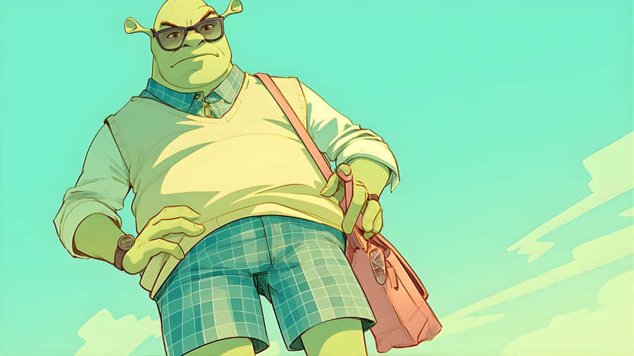 Preppy Shrek Style Wallpaper