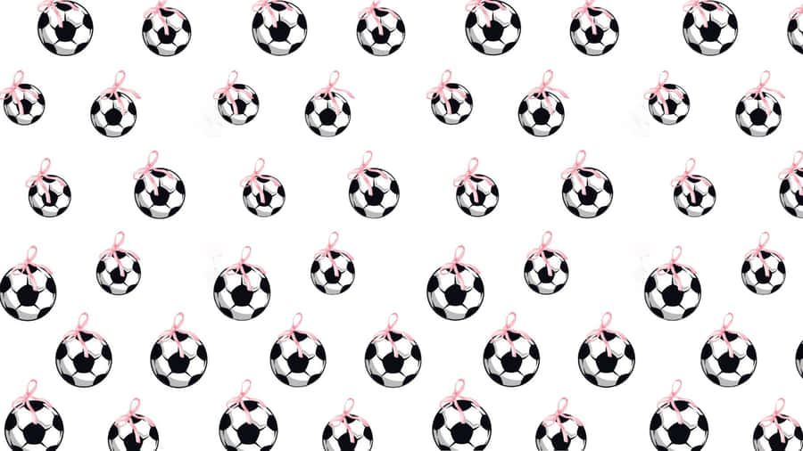 Preppy Soccer Ball Pattern Wallpaper