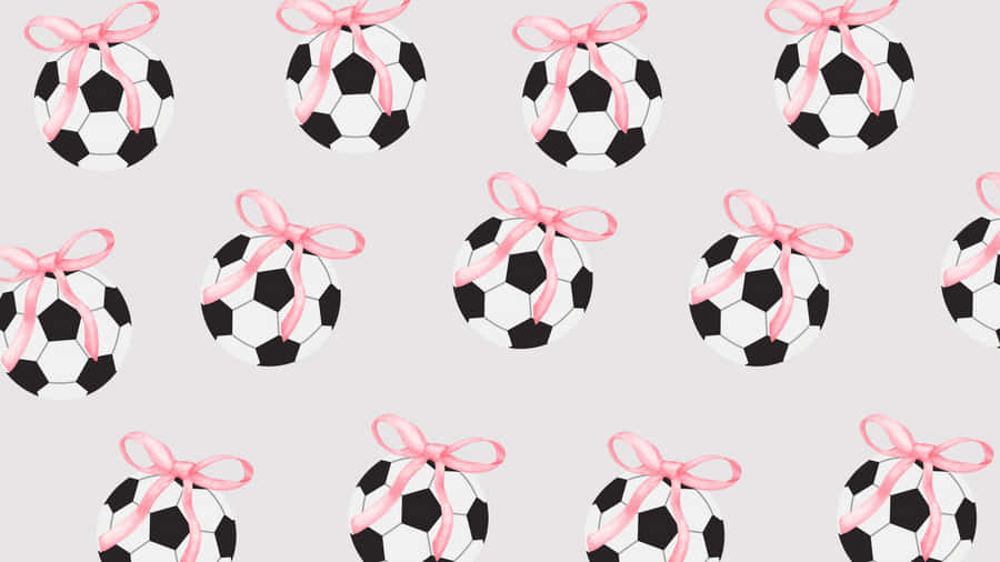 Preppy Soccer Ball Pattern Wallpaper