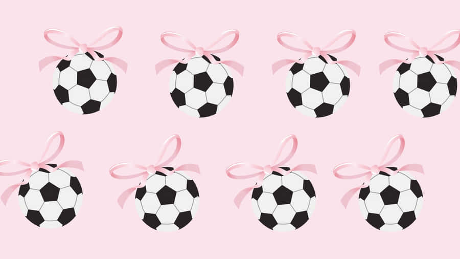 Preppy Soccer Ball Pattern Wallpaper