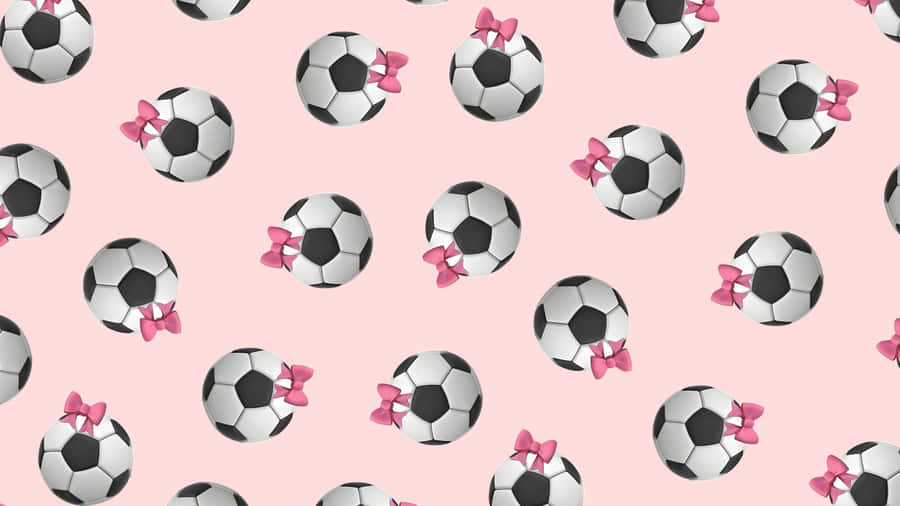 Preppy Soccer Ball Pattern Wallpaper