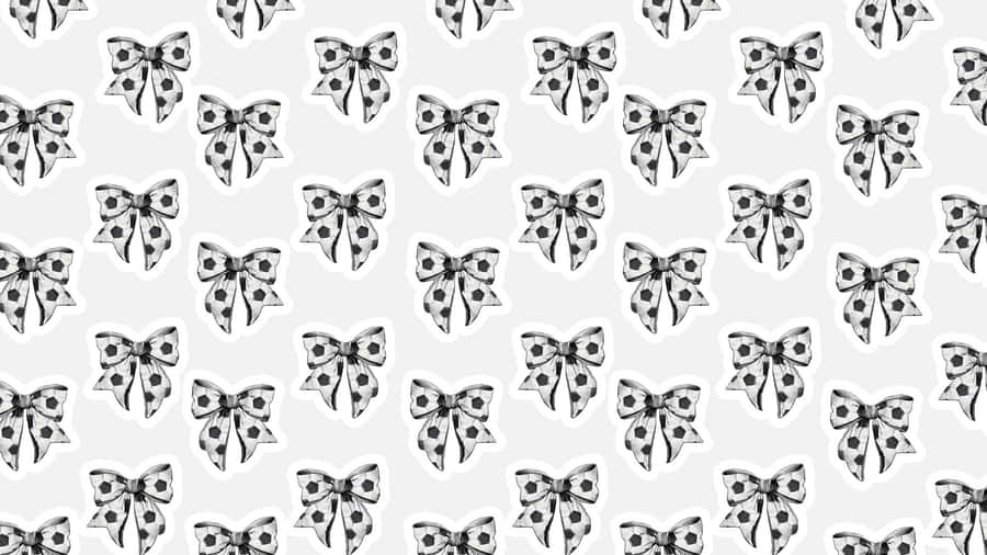 Preppy Soccer Butterfly Pattern Wallpaper
