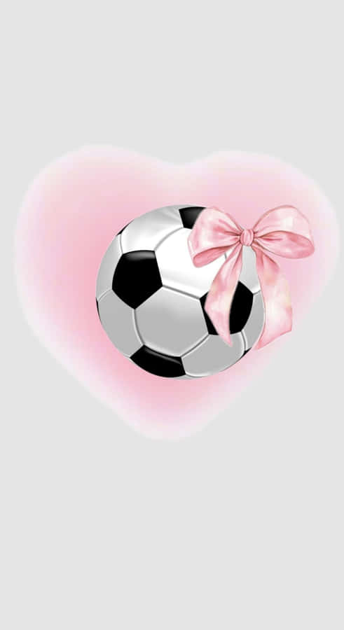 Preppy Soccer Heart Design Wallpaper