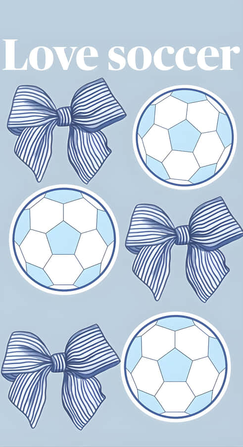 Preppy Soccer Love Design Wallpaper