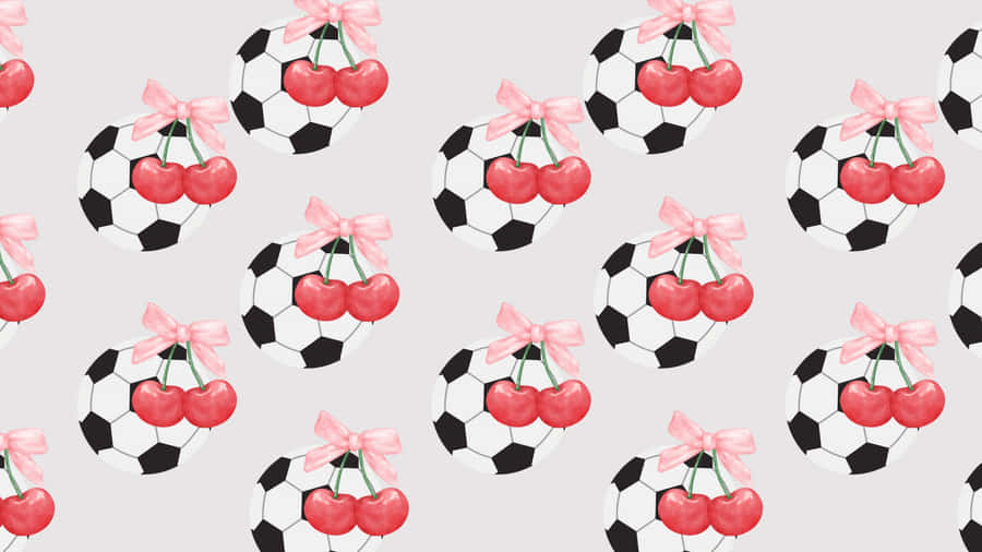 Preppy Soccer Pattern Wallpaper