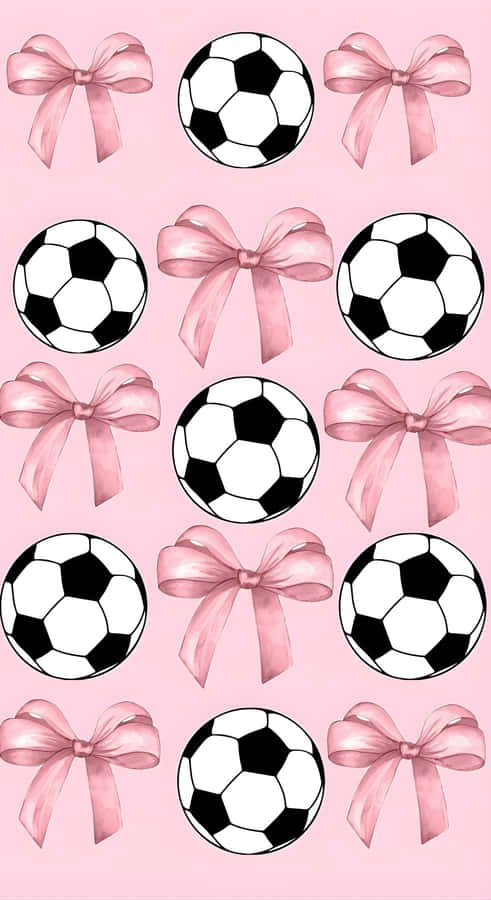 Preppy Soccer Pattern Wallpaper