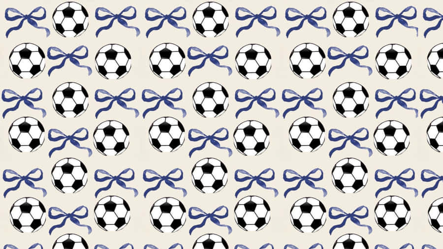 Preppy Soccer Pattern Wallpaper