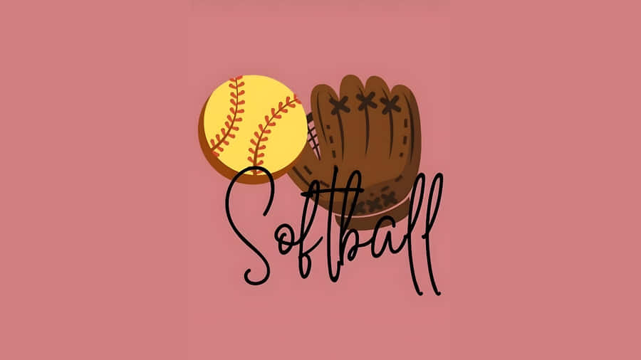 Preppy Softball Design Wallpaper