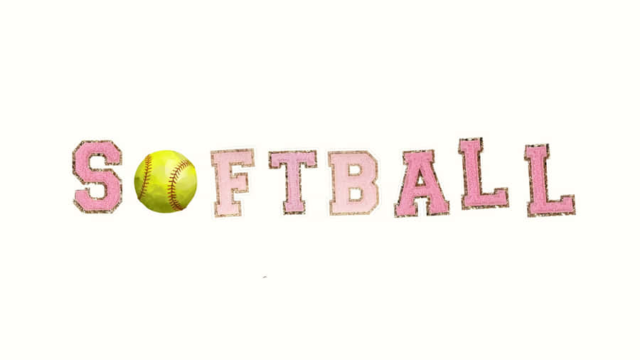 Preppy Softball Design Wallpaper