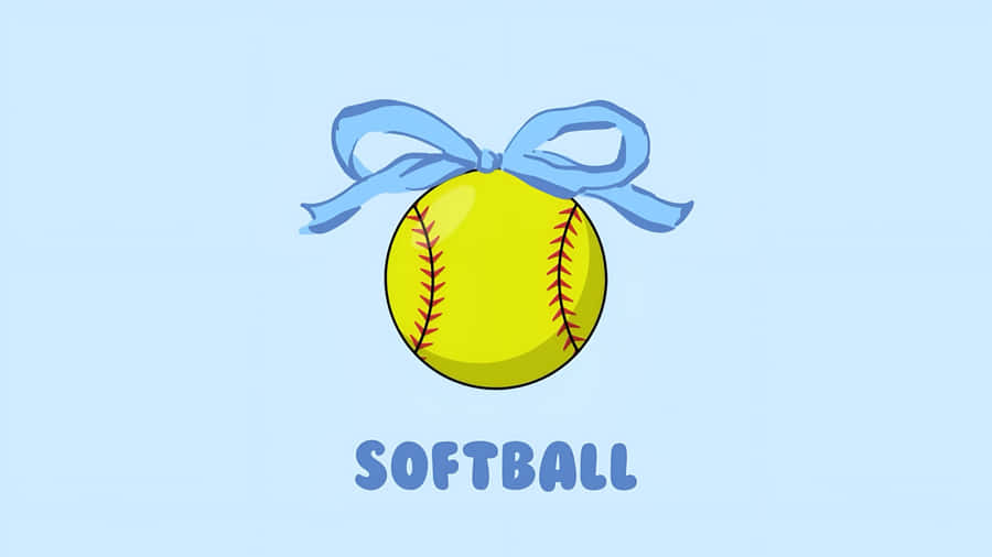 Preppy Softball Design Wallpaper
