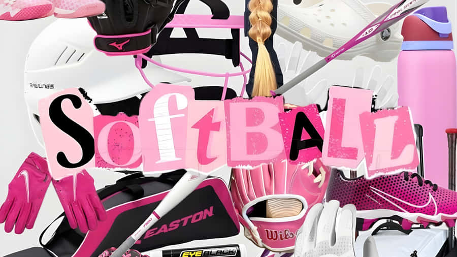 Preppy Softball Gear Essentials Wallpaper