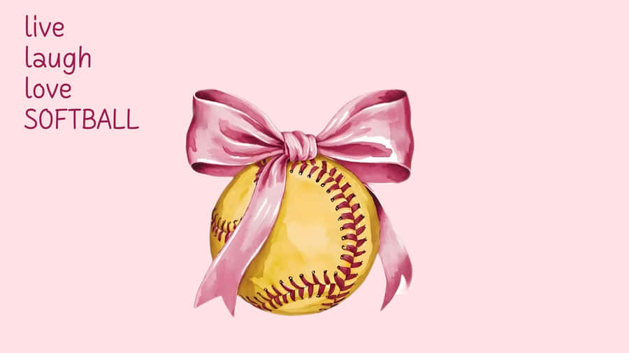Preppy Softball Inspiration Wallpaper