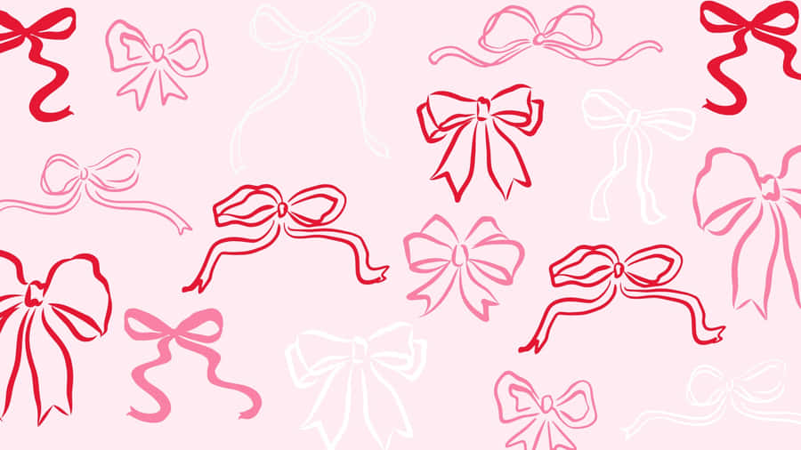 Preppy Valentines Day Bows Wallpaper