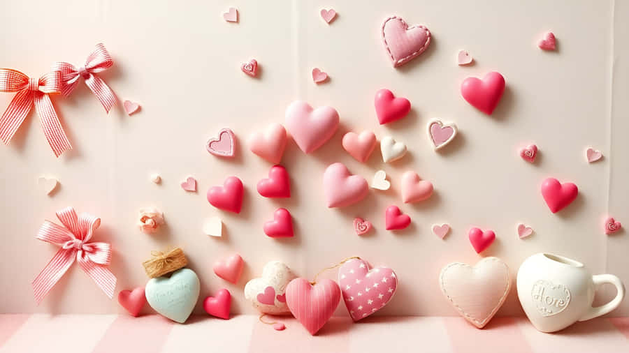 Preppy Valentines Day Decor Wallpaper