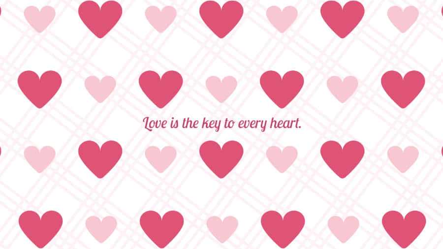 Preppy Valentines Day Hearts Wallpaper
