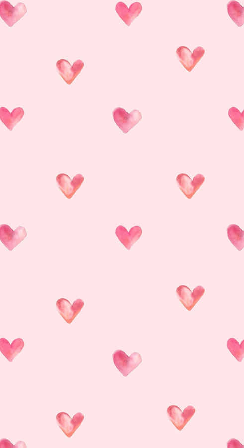 Preppy Valentines Day Hearts Wallpaper