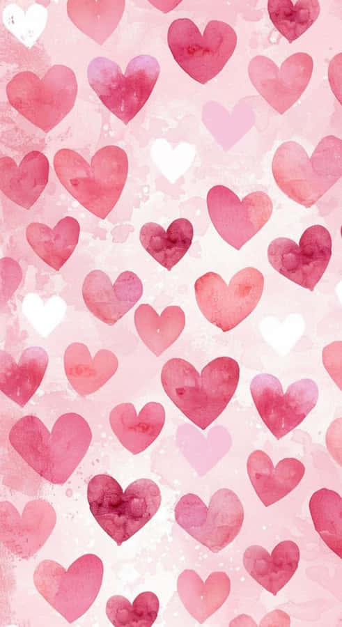 Preppy Valentines Day Hearts Wallpaper