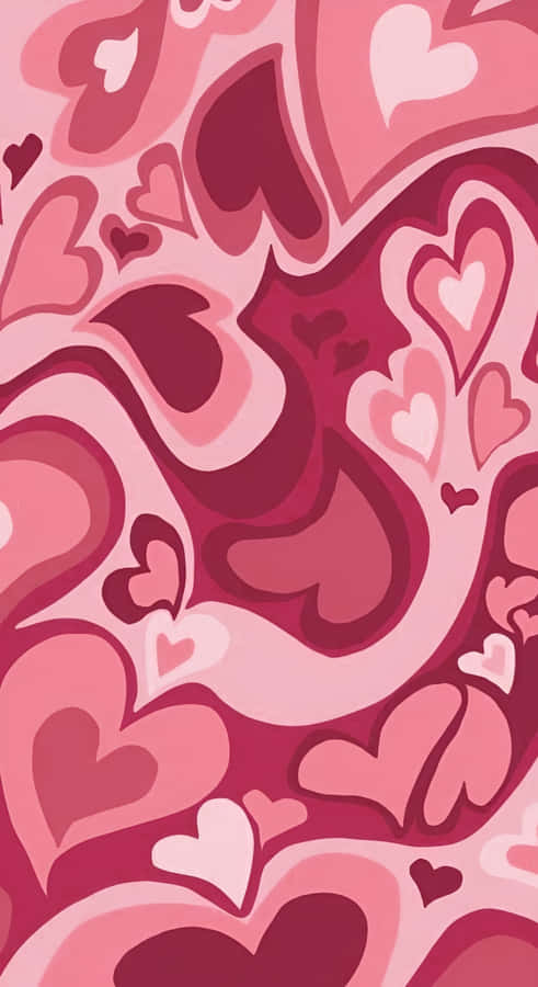 Preppy Valentines Day Hearts Wallpaper