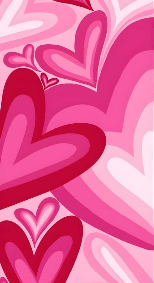 Preppy Valentines Day Hearts Wallpaper