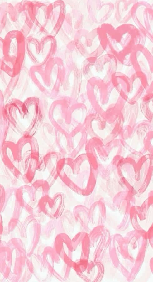 Preppy Valentines Day Hearts Wallpaper
