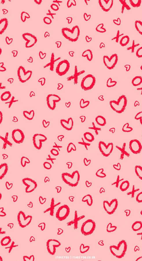 Preppy Valentines Day Pattern Wallpaper