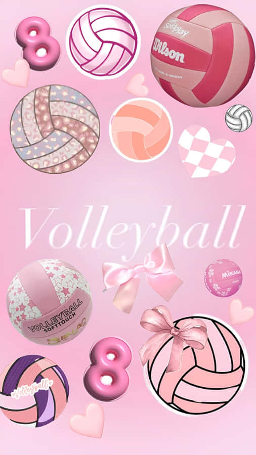 Preppy Volleyball Aesthetic Wallpaper