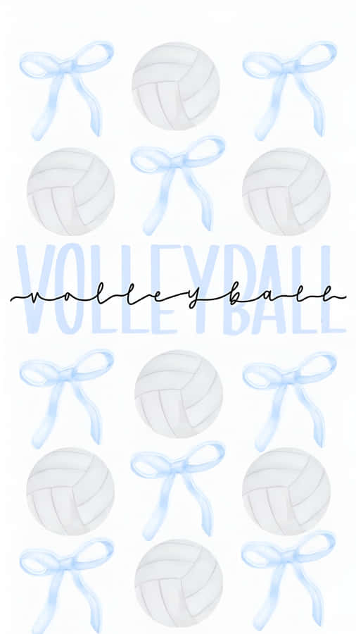Preppy Volleyball Design Wallpaper