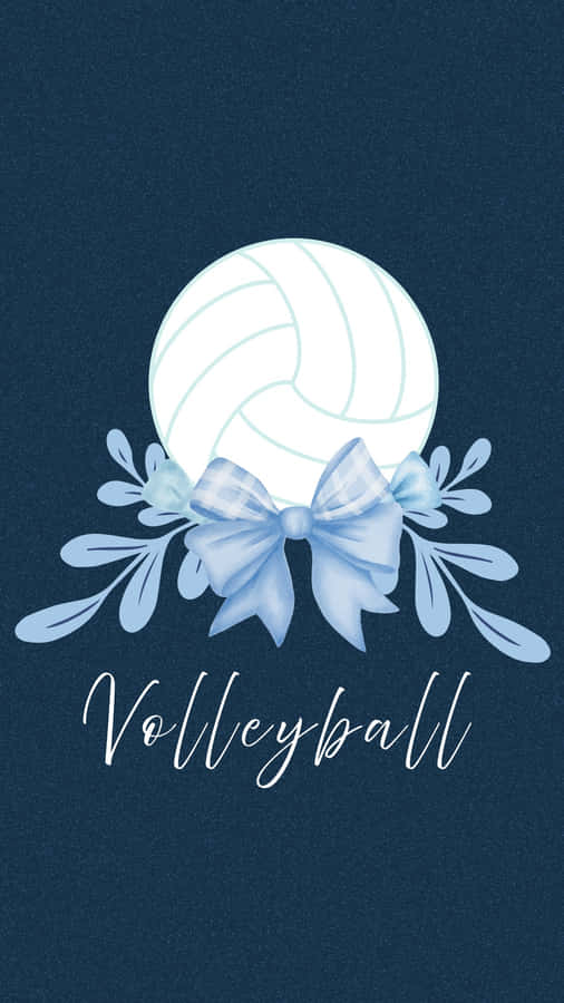 Preppy Volleyball Design Wallpaper