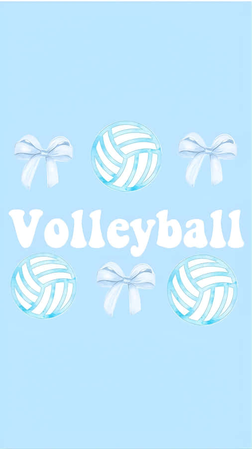 Preppy Volleyball Design Wallpaper
