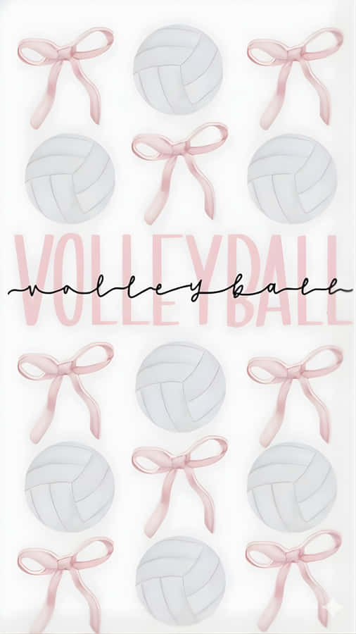 Preppy Volleyball Design Wallpaper