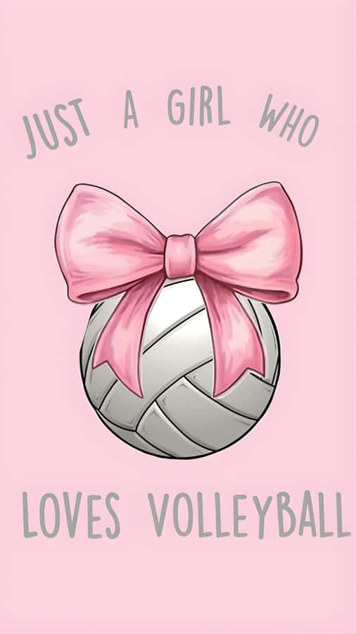 Preppy Volleyball Girl Love Wallpaper
