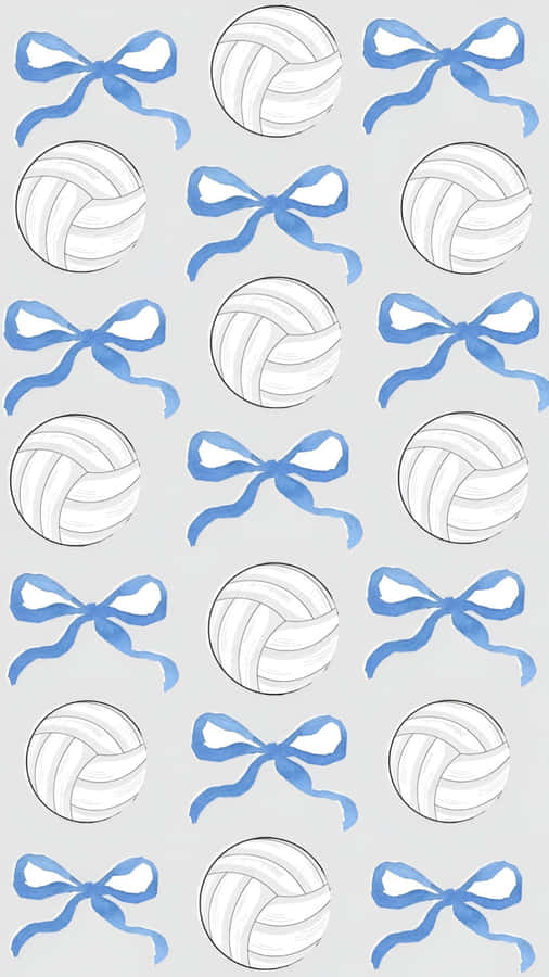 Preppy Volleyball Pattern Wallpaper