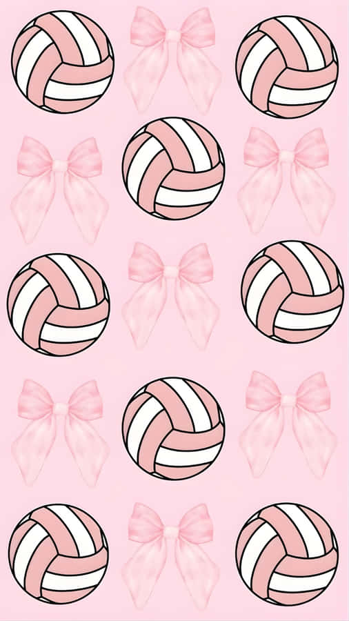 Preppy Volleyball Pattern Wallpaper