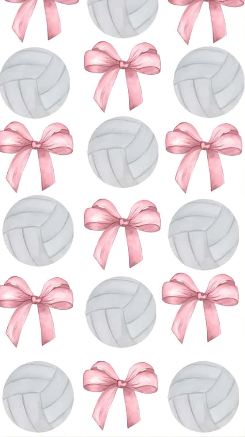 Preppy Volleyball Pattern Wallpaper
