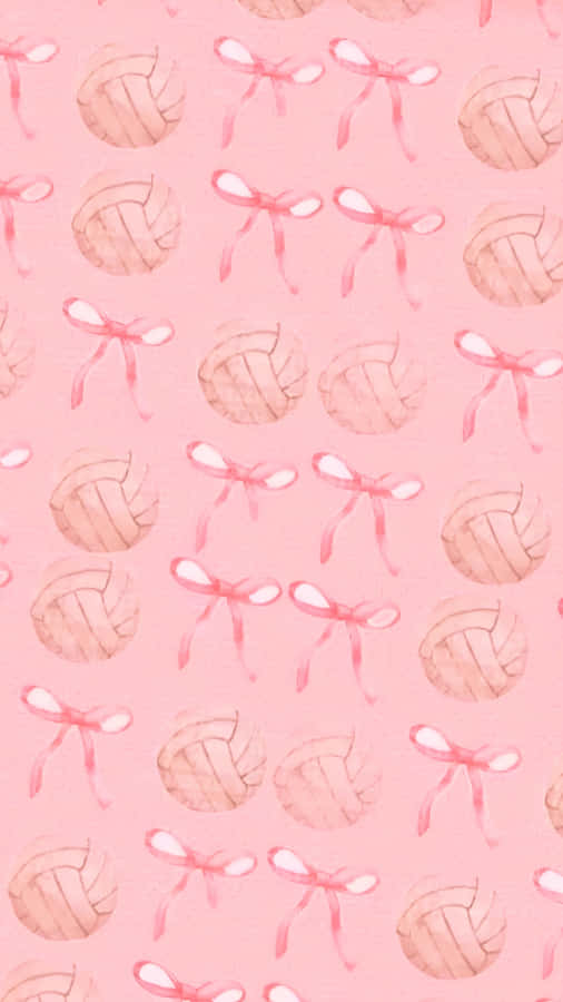 Preppy Volleyball Pattern Wallpaper
